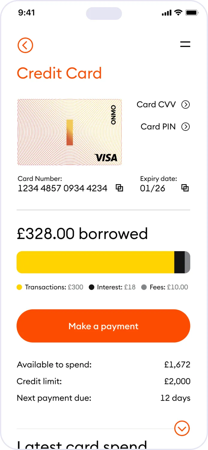 Legacy ONMO app interface