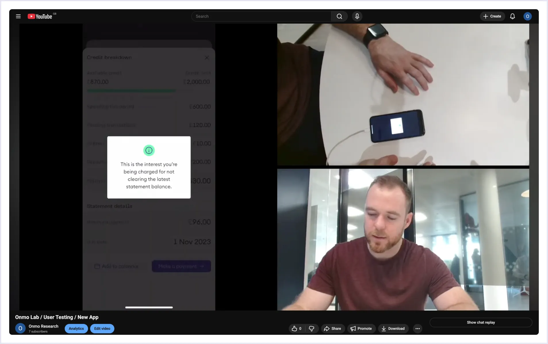 User experience lab live streaming