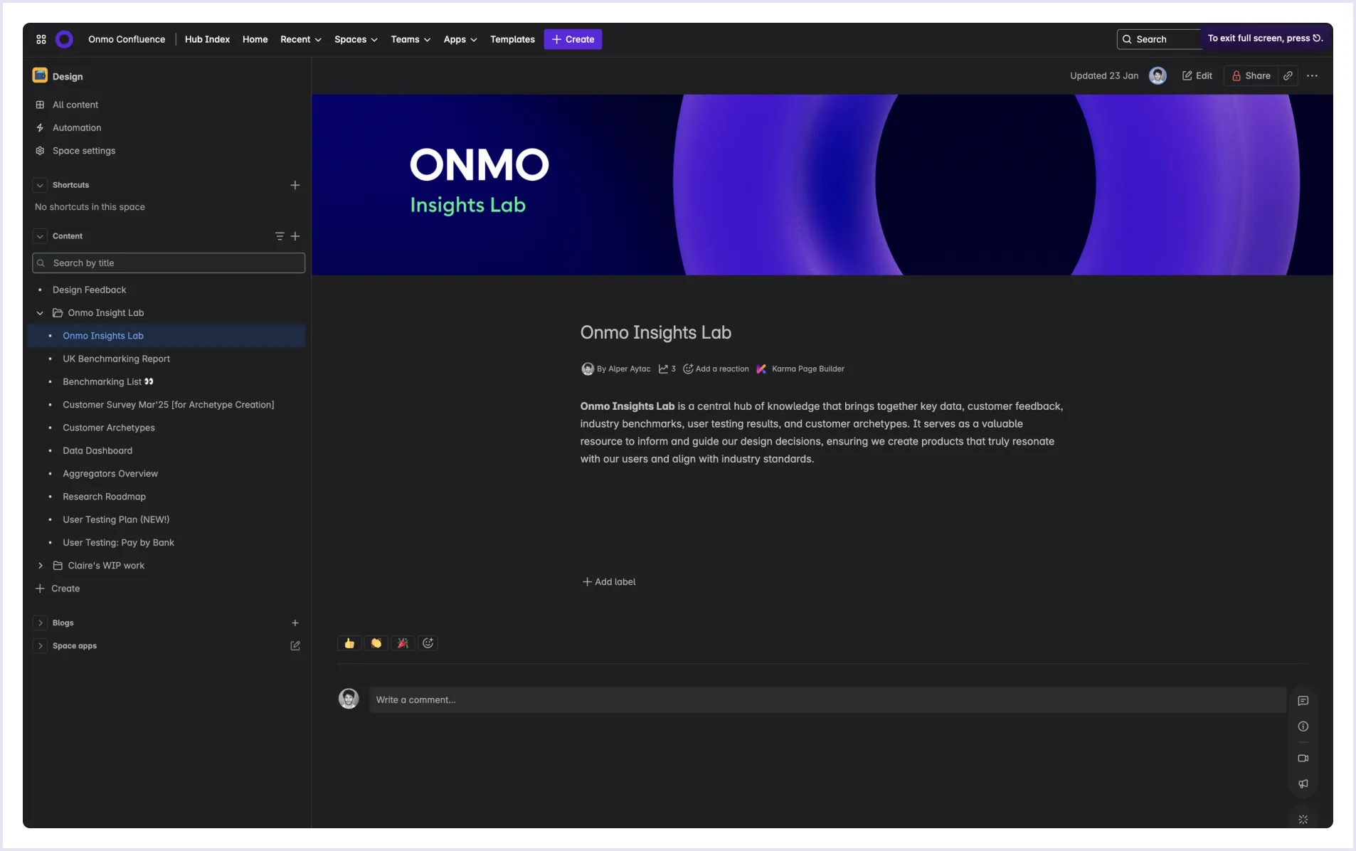 Knowledge hub