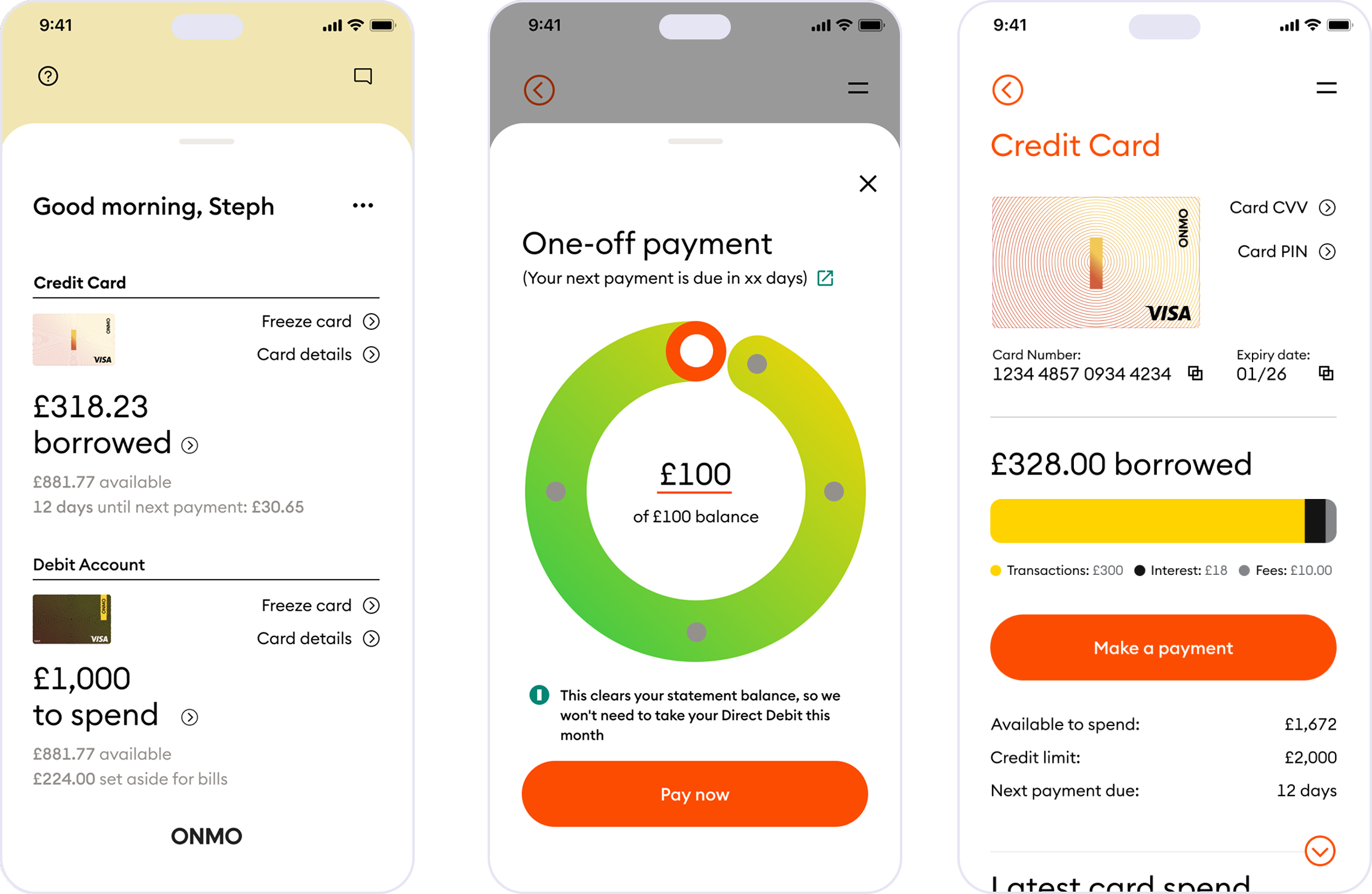 Old ONMO app interface