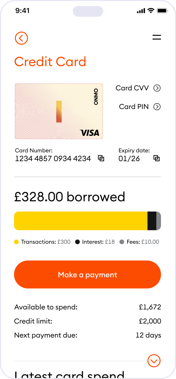 Legacy ONMO app interface