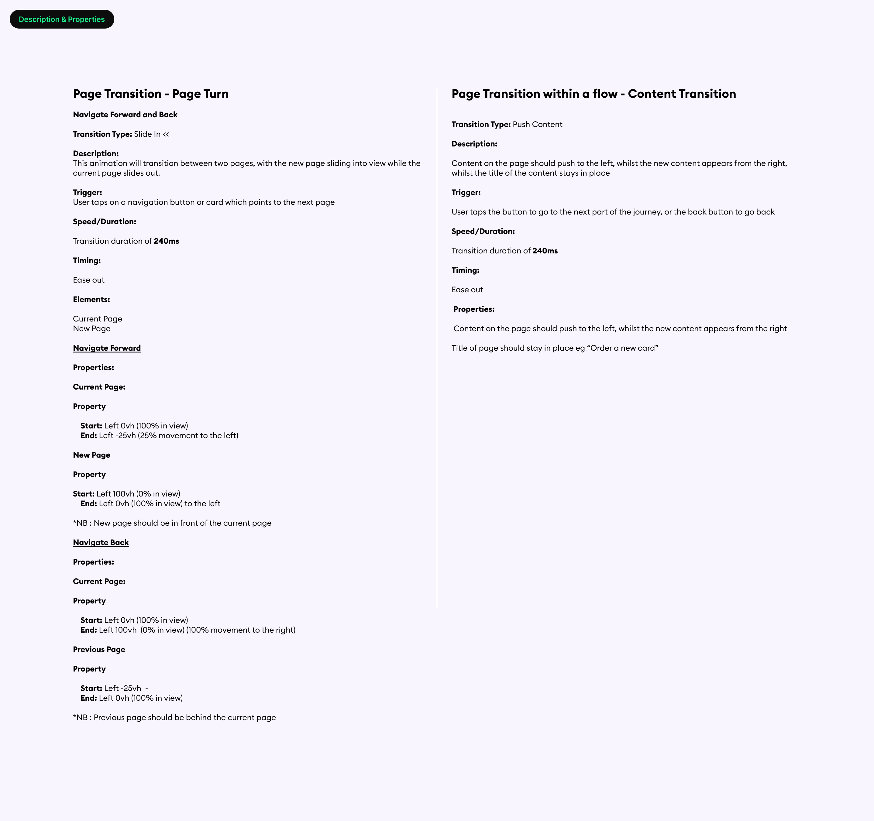Motion design library